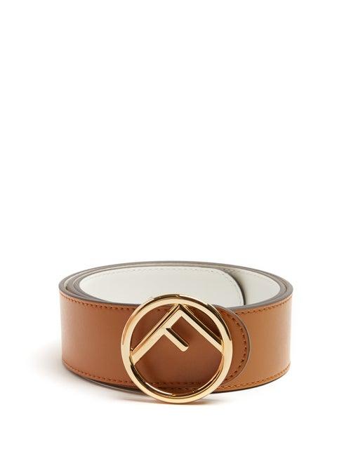 Matchesfashion.com Fendi - F Logo Leather Belt - Womens - Tan