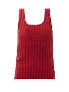 Matchesfashion.com Aje - Overture Ribbed Tank Top - Womens - Red