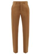 Matchesfashion.com Ami - Tailored Wool Twill Trousers - Womens - Camel
