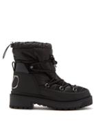 Valentino Garavani - Leather And Padded Shell Boots - Womens - Black