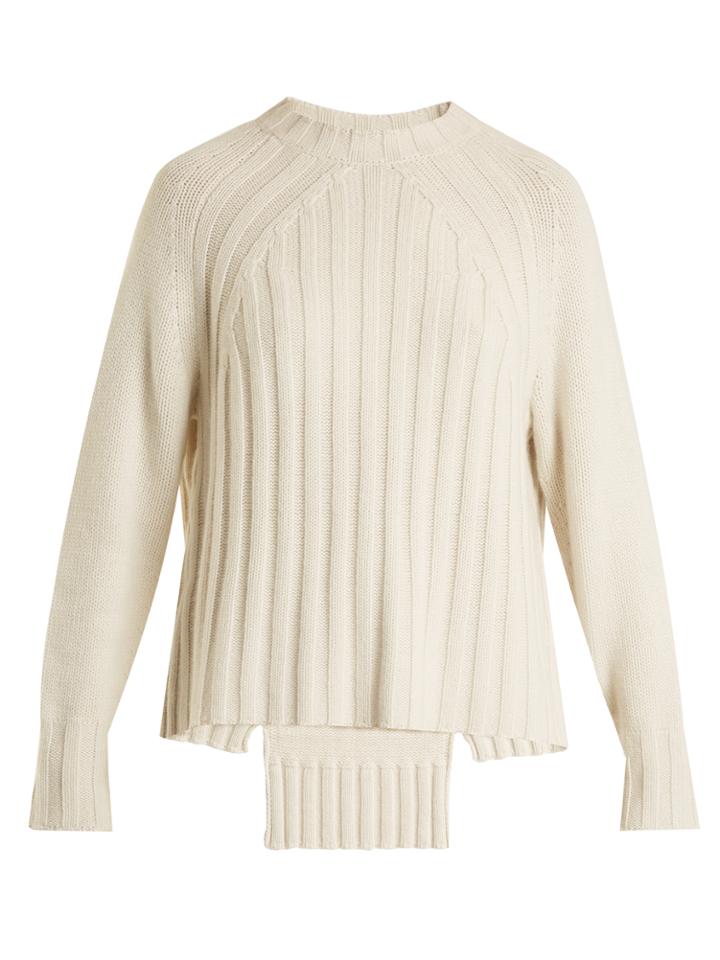Nili Lotan Everly Ribbed-knit Cashmere Sweater