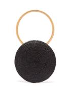 Matchesfashion.com Eliurpi - Circle Mini Woven-straw Bag - Womens - Black