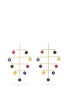 Matchesfashion.com Persee - Calder Sapphire, Amethyst & 18kt Gold Earrings - Womens - Yellow Gold