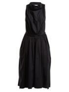 Lemaire Draped-neck Cotton-poplin Dress