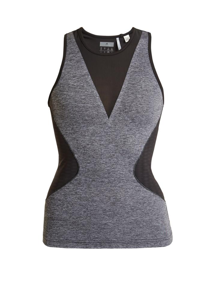 Adidas By Stella Mccartney Training Mesh-insert Performance Tank Top