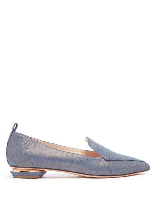 Matchesfashion.com Nicholas Kirkwood - Beya Denim Loafers - Womens - Blue Multi