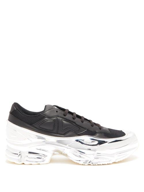 Matchesfashion.com Raf Simons X Adidas - Rs Ozweego Mesh And Leather Trainers - Womens - Black Silver