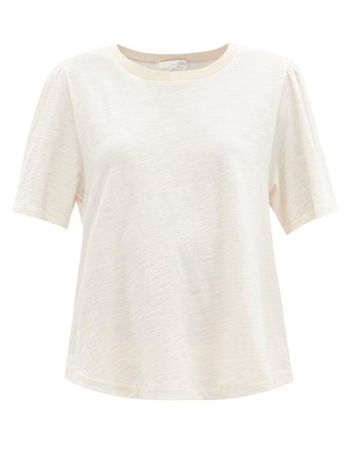 Ladies Lingerie Skin - Frances Melange Slubbed-jersey T-shirt - Womens - Light Beige