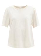 Ladies Lingerie Skin - Frances Melange Slubbed-jersey T-shirt - Womens - Light Beige