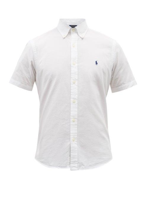 Polo Ralph Lauren - Custom Seersucker Short-sleeved Oxford Shirt - Mens - White