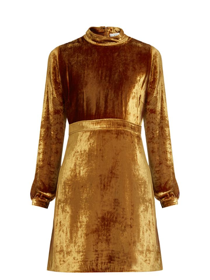 A.l.c. Gemma High-neck Velvet Dress