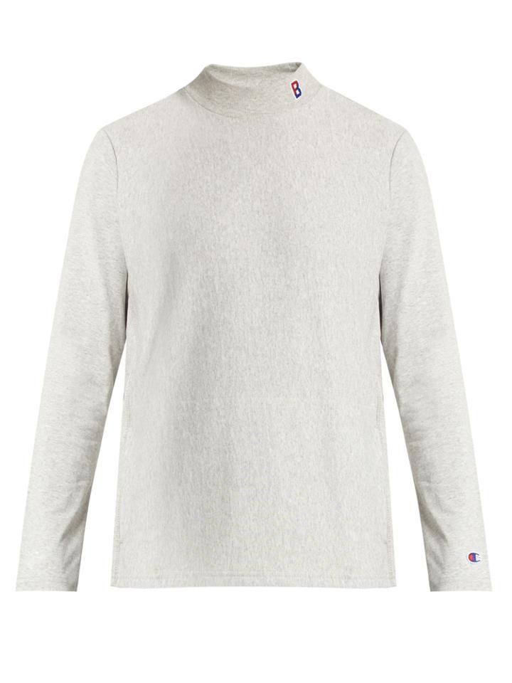 Champion X Beams High-neck Cotton-blend Sweatshirt