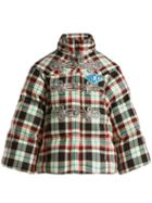 Matchesfashion.com Gucci - Embellished Tartan Wool Down Jacket - Womens - White Multi
