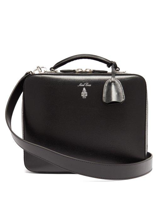 Matchesfashion.com Mark Cross - Baker Saffiano Leather Messenger Bag - Mens - Black