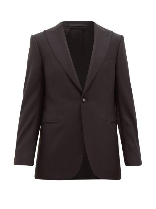 Matchesfashion.com Officine Gnrale - Marcello Single-breasted Fresco-wool Jacket - Mens - Black