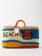 Kilometre Paris - Beach Club Appliqud Straw Basket Bag - Womens - Multi