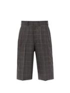 Matchesfashion.com Junya Watanabe - Checked Wool Shorts - Mens - Brown Multi