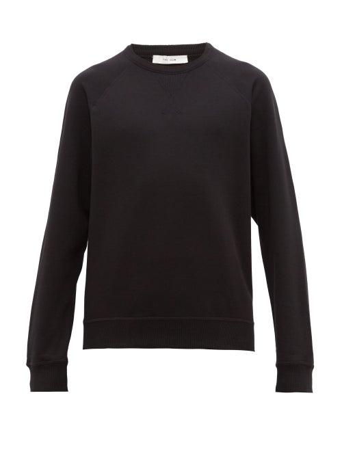 Matchesfashion.com The Row - Sal Raglan Sleeve Cotton Sweatshirt - Mens - Black
