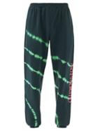 Matchesfashion.com Aries - No Problemo Tie-dye Cotton-jersey Track Pants - Mens - Black Green