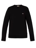 Matchesfashion.com Maison Kitsun - Tricolor Fox Patch Cotton Sweatshirt - Mens - Black