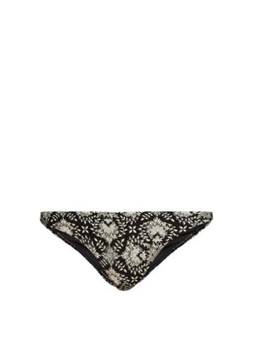 Matchesfashion.com Zimmermann - Divinity Tile Bikini Briefs - Womens - 1061 Black Multi