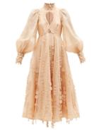 Zimmermann - Tempo Disc Organza Midi Dress - Womens - Beige