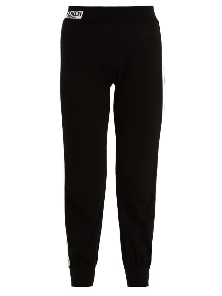 Fendi Contrast Side-stripe Cotton Track Pants