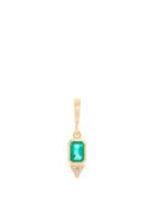 Matchesfashion.com Azlee - Diamond, Emerald & 18kt Gold Charm - Womens - Green Gold