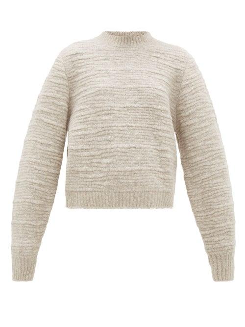Matchesfashion.com The Row - Nuru Wool-blend Boucl Sweater - Womens - Light Grey