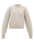 Matchesfashion.com The Row - Nuru Wool-blend Boucl Sweater - Womens - Light Grey