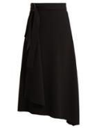 Matchesfashion.com Joseph - Sybil Asymmetric Twill Skirt - Womens - Black