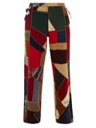 Matchesfashion.com Bode - Patchwork Wool Straight Leg Trousers - Mens - Multi