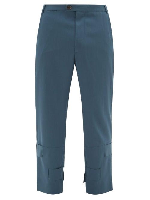Matchesfashion.com Namacheko - Dukebla Panelled Wool-twill Trousers - Mens - Blue