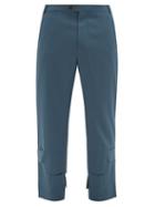 Matchesfashion.com Namacheko - Dukebla Panelled Wool-twill Trousers - Mens - Blue