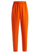 Matchesfashion.com Maison Rabih Kayrouz - Wool Twill Mid Rise Trousers - Womens - Orange
