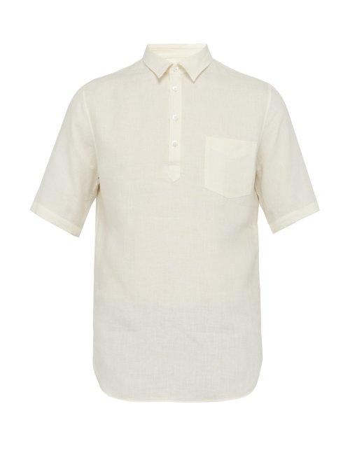 Matchesfashion.com De Bonne Facture - Slubbed Linen Shirt - Mens - White