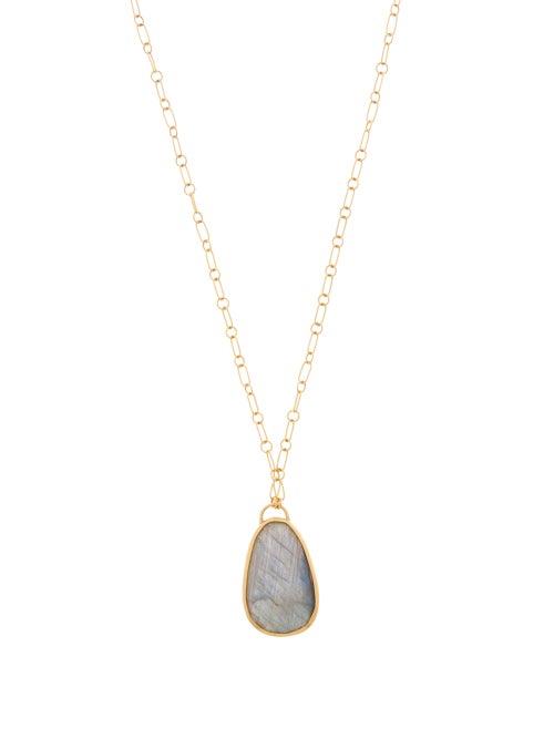 Matchesfashion.com Eli Halili - Labrodite & 22kt Gold Pendant Necklace - Womens - Gold