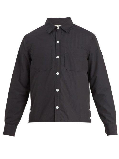 Matchesfashion.com Moncler - Seersucker Jacket - Mens - Navy