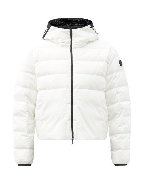 Matchesfashion.com Moncler - Anwar Hooded Logo-print Down Jacket - Womens - White