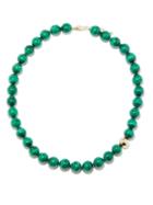 Mateo - Malachite & 14kt Gold Beaded Necklace - Womens - Green