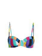 Matchesfashion.com Diane Von Furstenberg - Striped Underwired Bikini Top - Womens - Multi Stripe