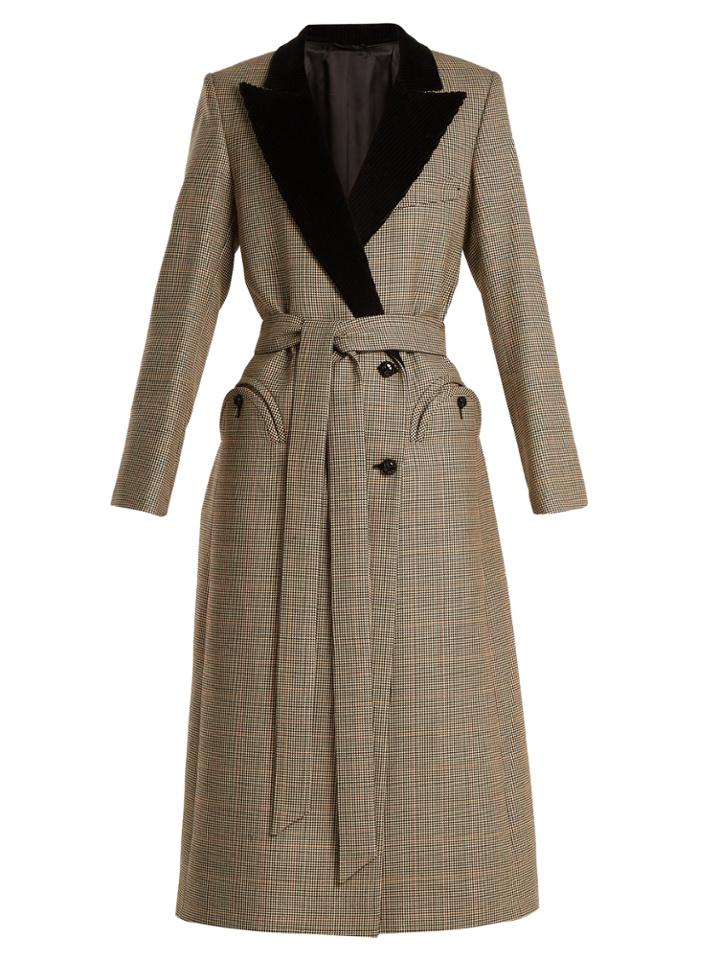 Blazé Milano If And When Pow Velvet-lapel Tie-waist Coat