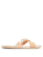 Matchesfashion.com Ancient Greek Sandals - Thais Links Leather Sandals - Womens - Tan Multi