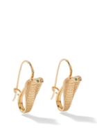 Jade Jagger - Snake Emerald & 18kt Gold Earrings - Womens - Green Gold