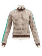 Matchesfashion.com Wales Bonner - Clarendon Geometric Cotton-jacquard Track Jacket - Womens - Brown Multi