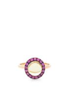 Matchesfashion.com Rosa De La Cruz - Quartz, Sapphire & 18kt Rose-gold Ring - Womens - Pink Multi