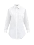 Matchesfashion.com Gucci - Patch-pocket Cotton-poplin Shirt - Womens - White