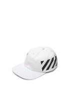 Matchesfashion.com Off-white - Diagonal Stripe Logo Cotton Baseball Cap - Mens - White