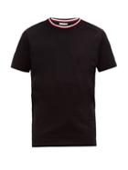 Matchesfashion.com Moncler - Contrast Panel Cotton T Shirt - Mens - Black