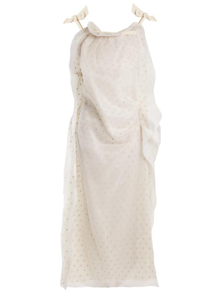 Maison Margiela Asymmetric Sleeveless Silk-organza Dress